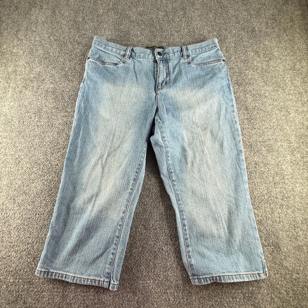 Lauren Jeans Co Ralph Lauren Light Wash Denim Capris Petite 12P Blue Pants